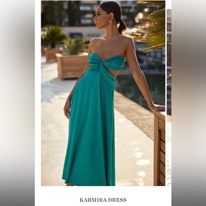 Beautiful turquoise cocktail dress